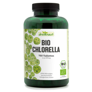 Bio-Chlorella-Tabletten aus kontrollierter Aquakultur, 750 Stück à 400mg