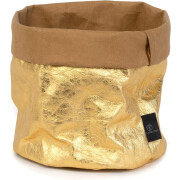 Krempelkorb von Stilmacher, XXL, aus nachhaltigem Spezialpapier, waschbar, formstabil gold