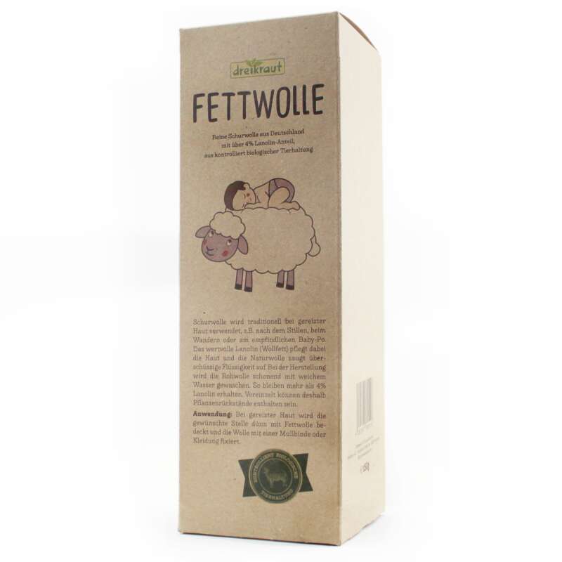 dreikraut® Bio Fettwolle 150 g - Image 2