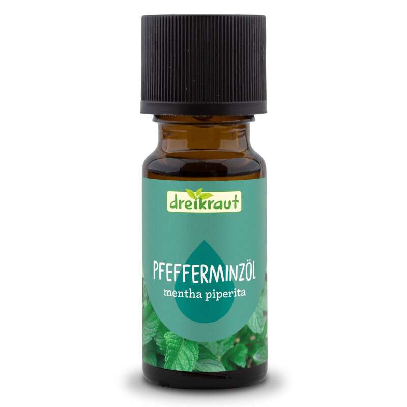 Dreikraut Pfefferminzöl Bio, 100% Naturrein 10 Ml