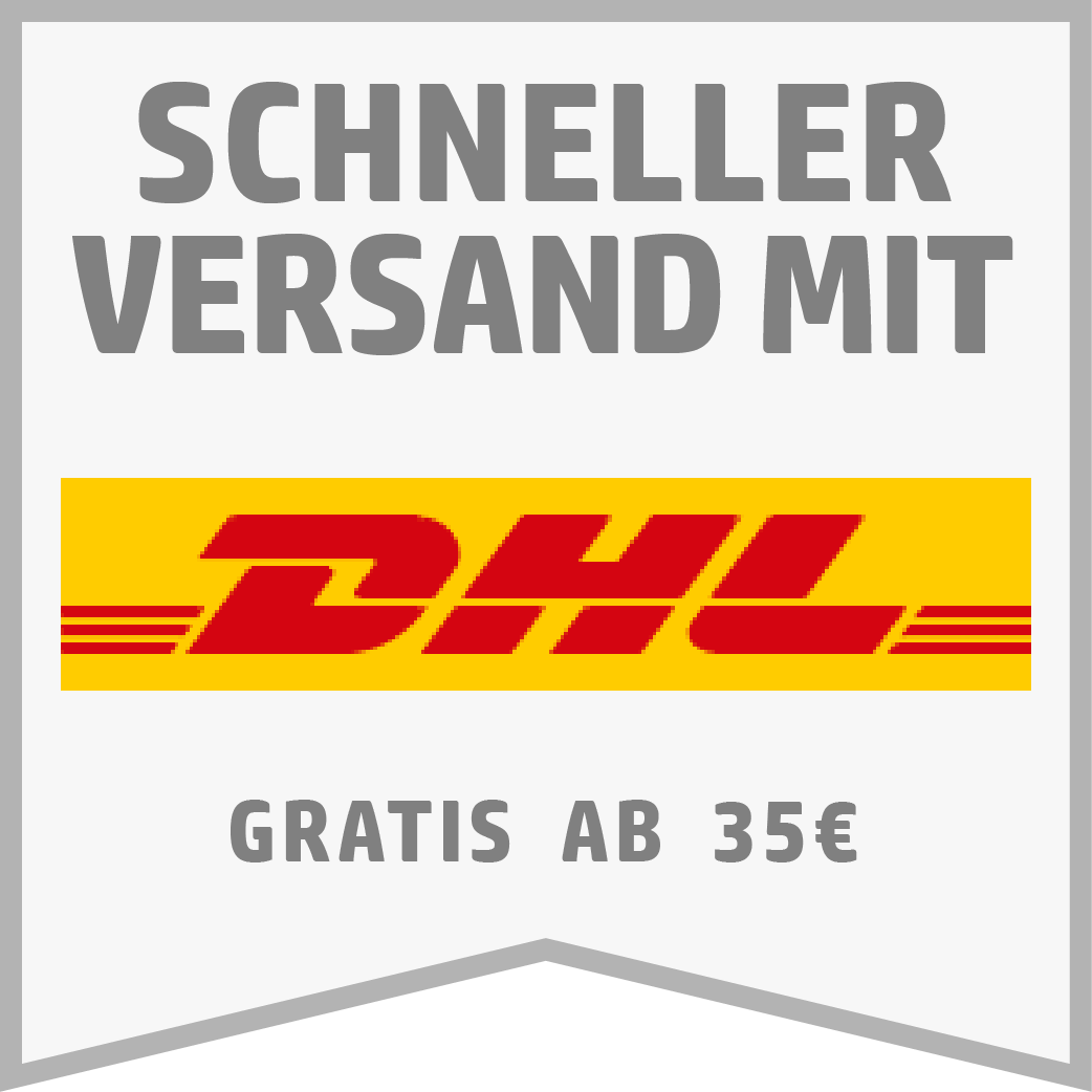Gratis Versand ab 30 € mit DHL
